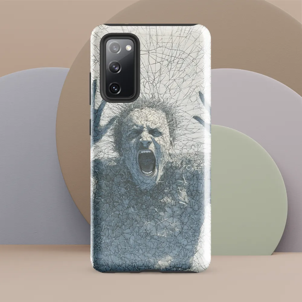 Breaking Free: An Expression of Anguish | Phone Case |  S20 FE | Tough Case | Glossy