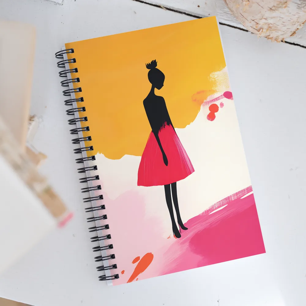 Silhouette Elegance | Spiral Notebook