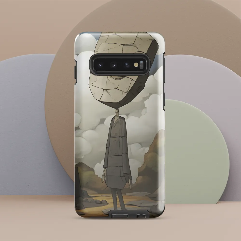 Whimsical Stone Figure in a Rocky Landscape | Phone Case |  S10 | Tough Case | Glossy