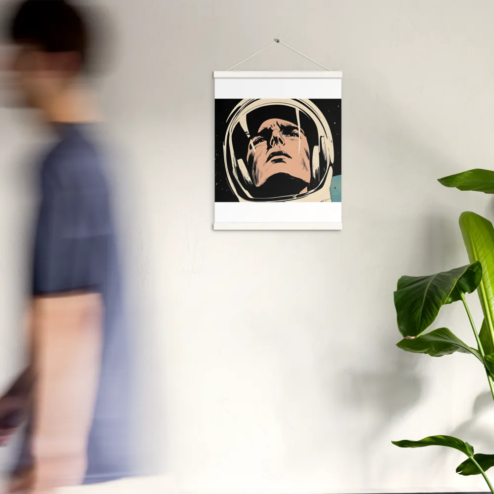 Gaze of the Astronaut | Poster With White Wood Hanger | 16″×20″