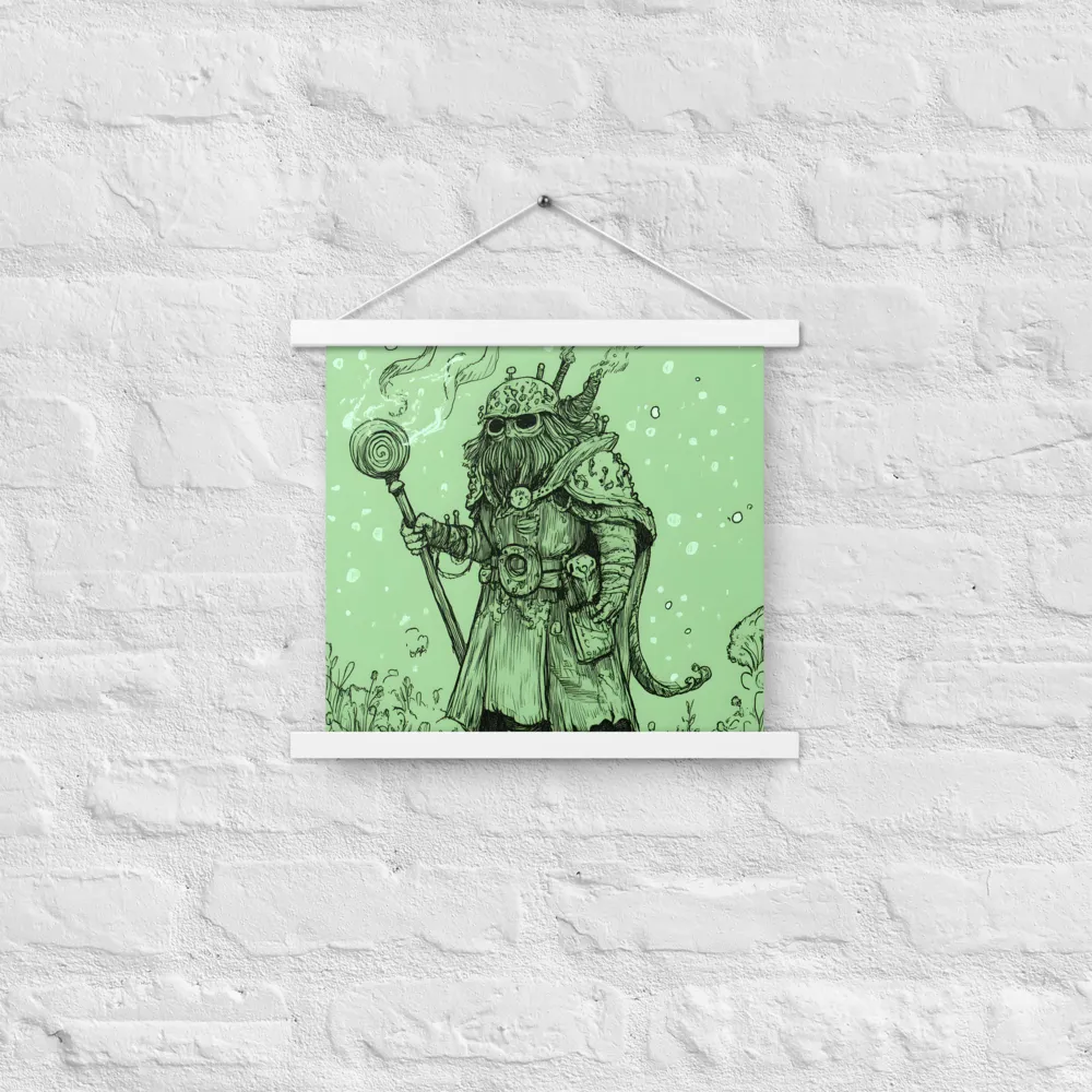 The Enigmatic Wizard | Poster With White Wood Hanger | 14″×14″
