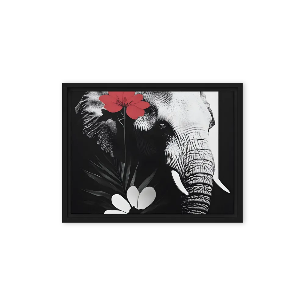 Elephant Harmony | Canvas with Black Frame | 12″×16″
