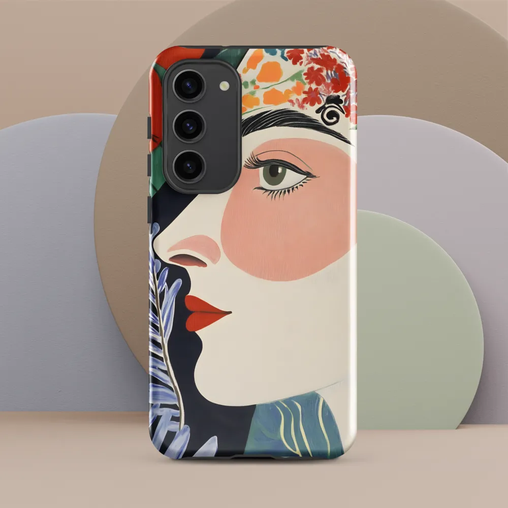 Floral Serenade: A Modern Portrait