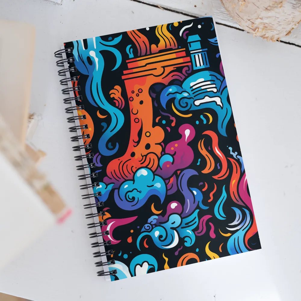 Whirlwind of Color and Light | Spiral Notebook