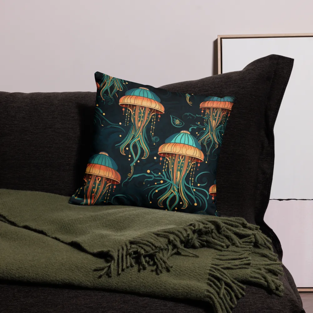 Symphony of Jellyfish | Pillow Case | 18″×18″