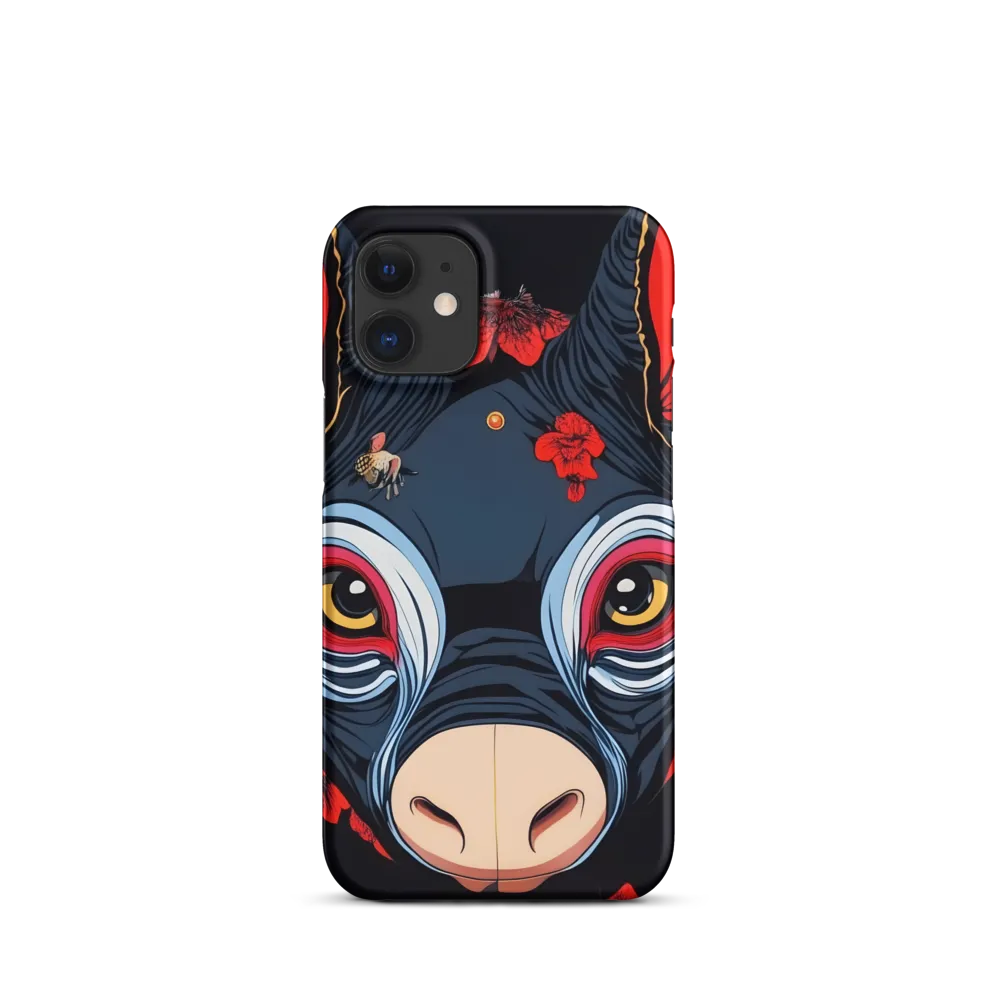 Mystical Bull with Floral Motifs