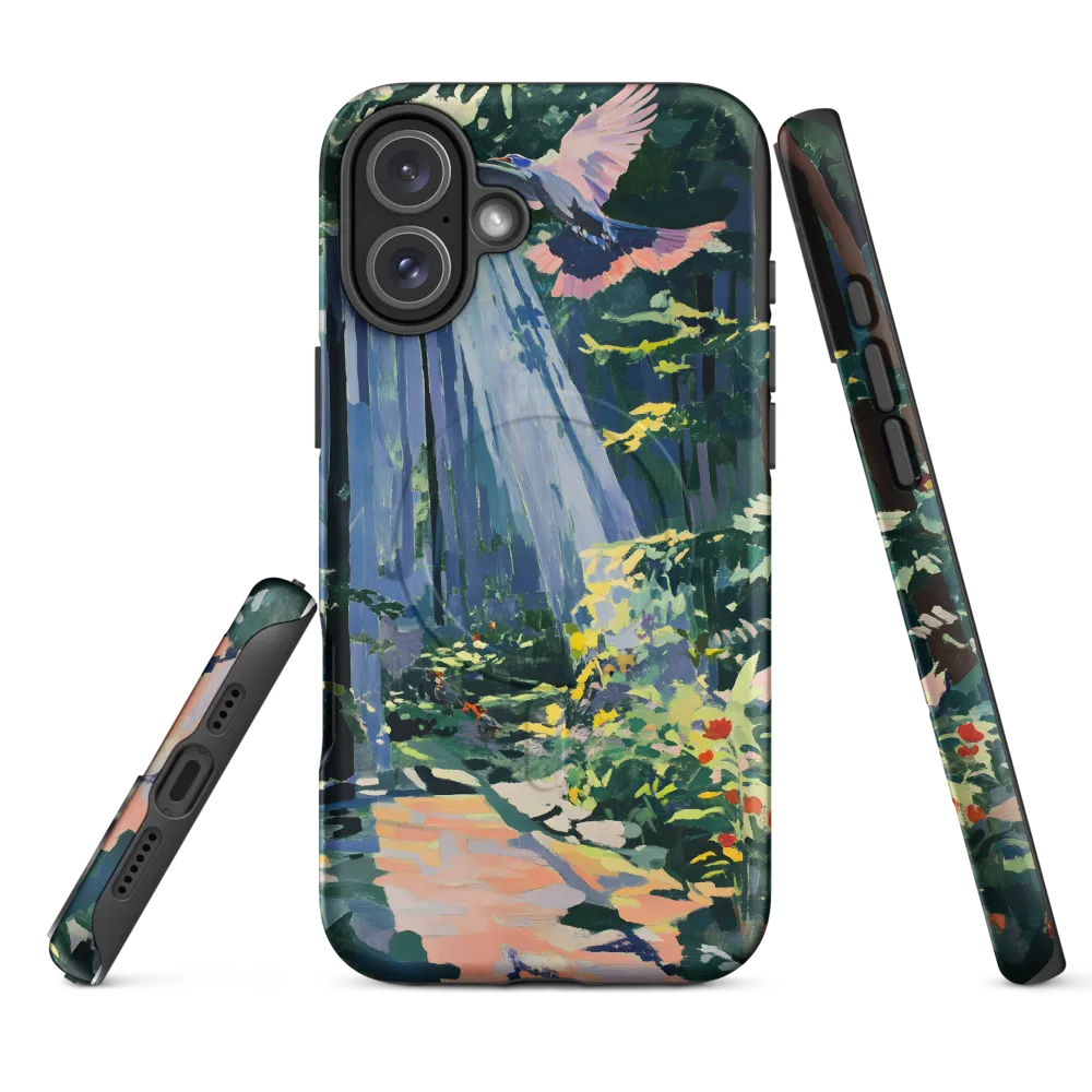 Flight of Light: A Serene Forest | Phone Case |  16 Plus | MagSafe® Tough Case | Matte