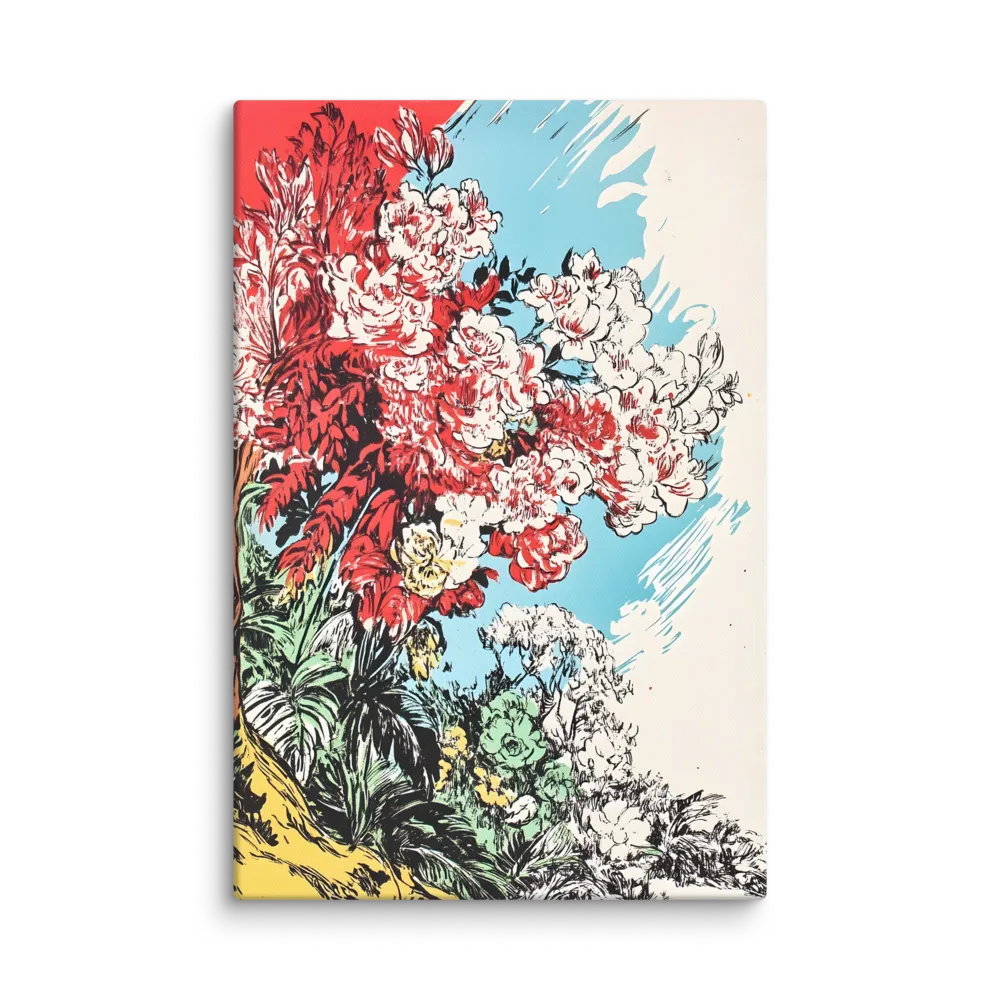 Floral Symphony in Bold Colors | Canvas | 32″×48″