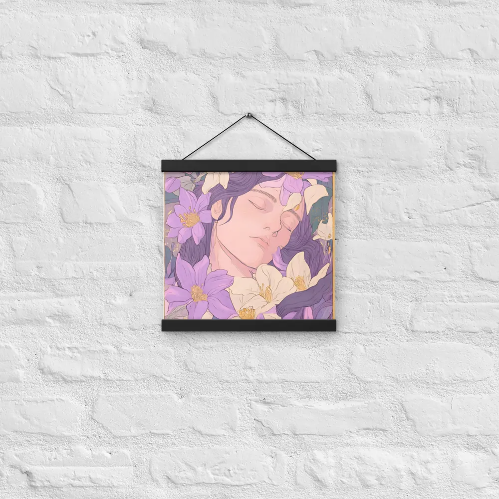 Harmony in Bloom | Poster With Black Wood Hanger | 12″×12″