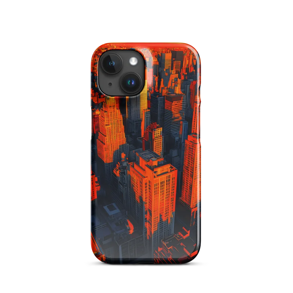 Urban Dawn: A Digital Ode to Skyscrapers | Phone Case |  15 | Snap Case | Glossy