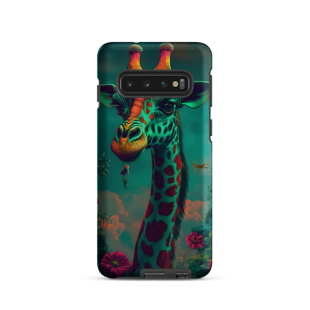 Whimsical Giraffe Among Blossoms