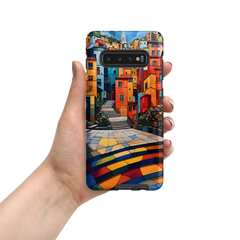 Vibrant Village: A Cubist Journey