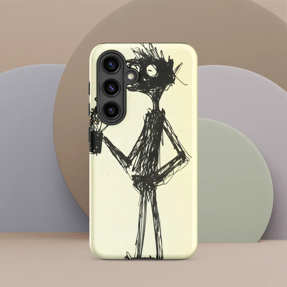 Whimsical Figure with Flowers