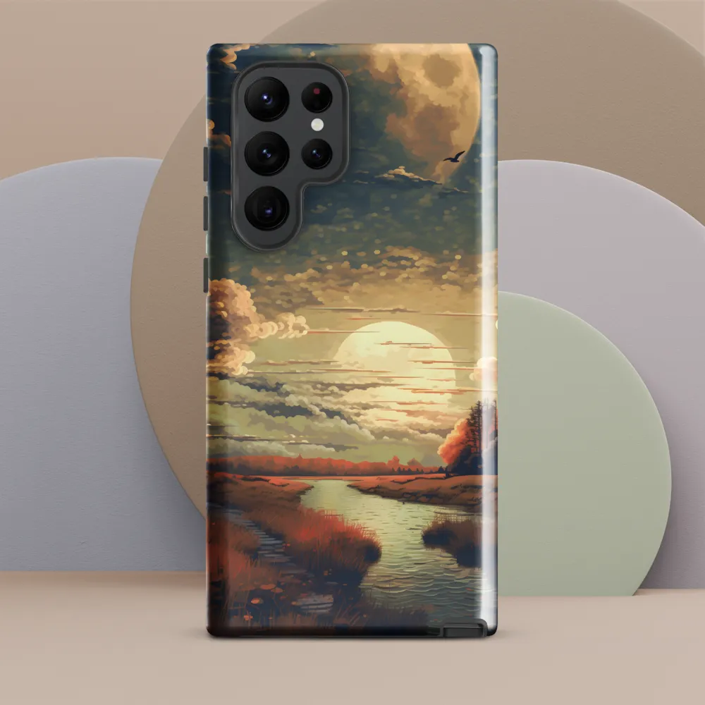 Whispers of Dusk: A Tranquil River Landscape