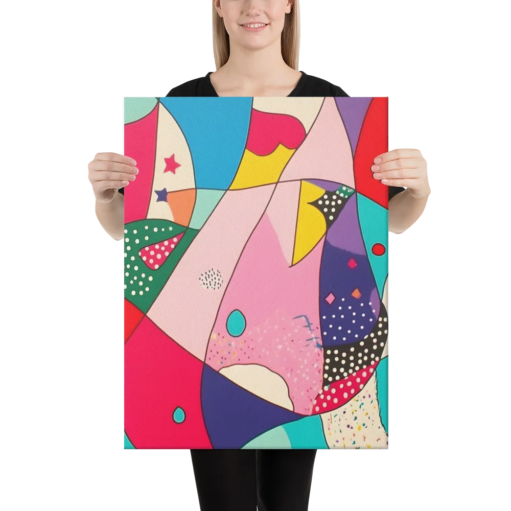 Playful Geometry in Color | Canvas | 18″×24″