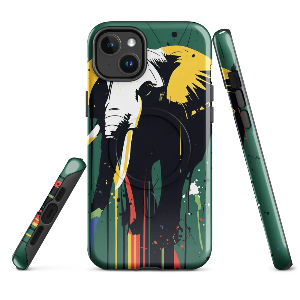 Majestic Minimalism: The Colorful Elephant