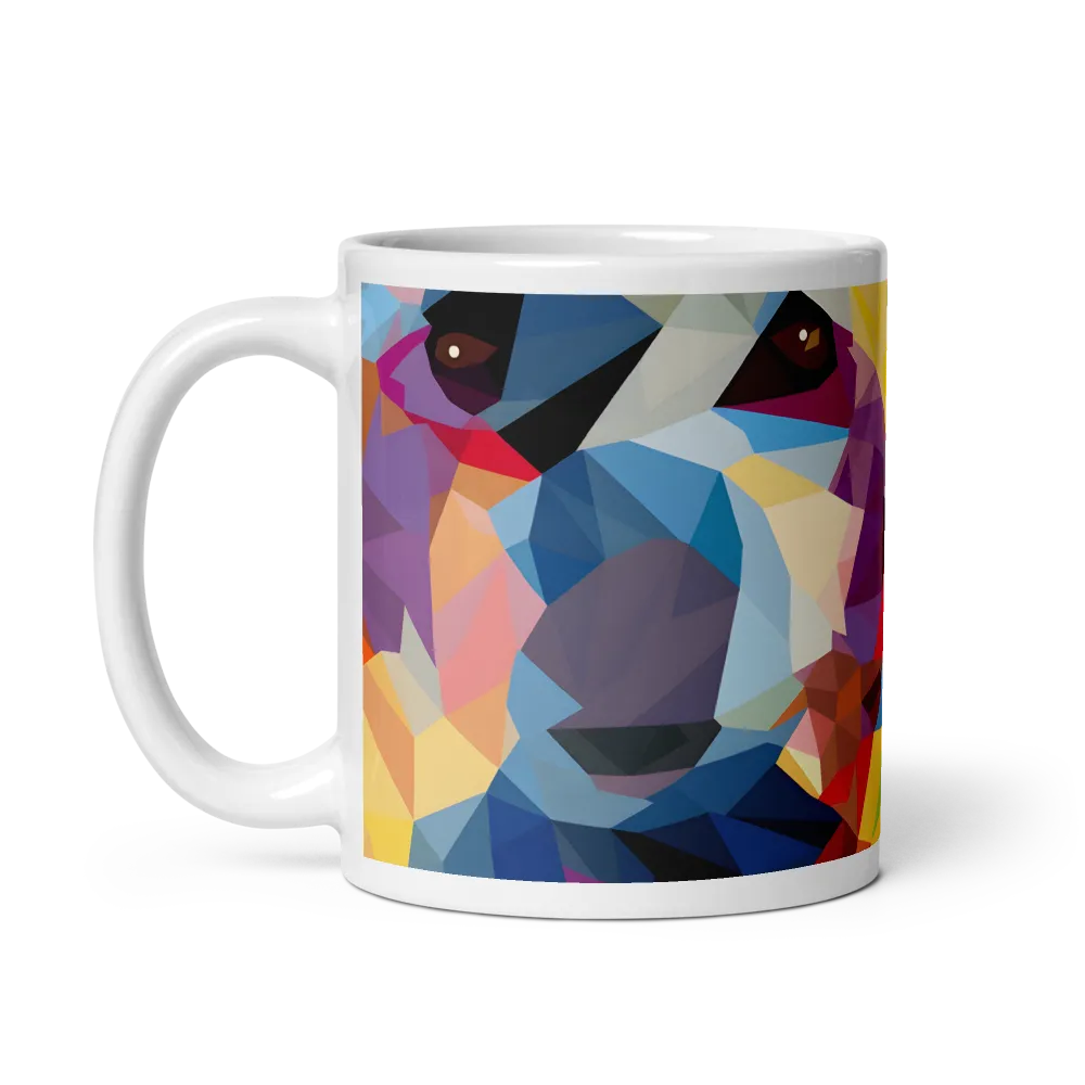 Playful Geometry: The Bear's Face | Mug with White inside | 11 oz