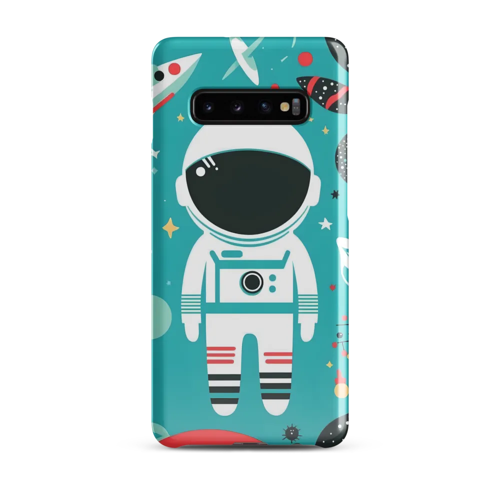 Whimsical Astronaut in Cosmic Wonderland | Phone Case |  S10 Plus | Snap Case | Glossy