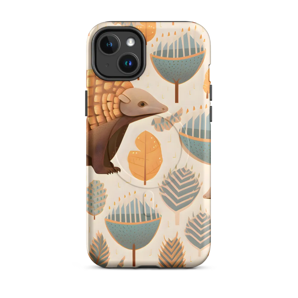 Pangolins in a Whimsical Habitat | Phone Case |  14 Plus | MagSafe® Tough Case | Matte