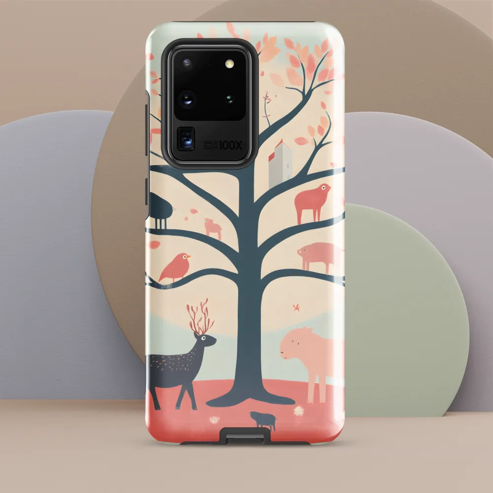 Whimsical Tree with Playful Creatures