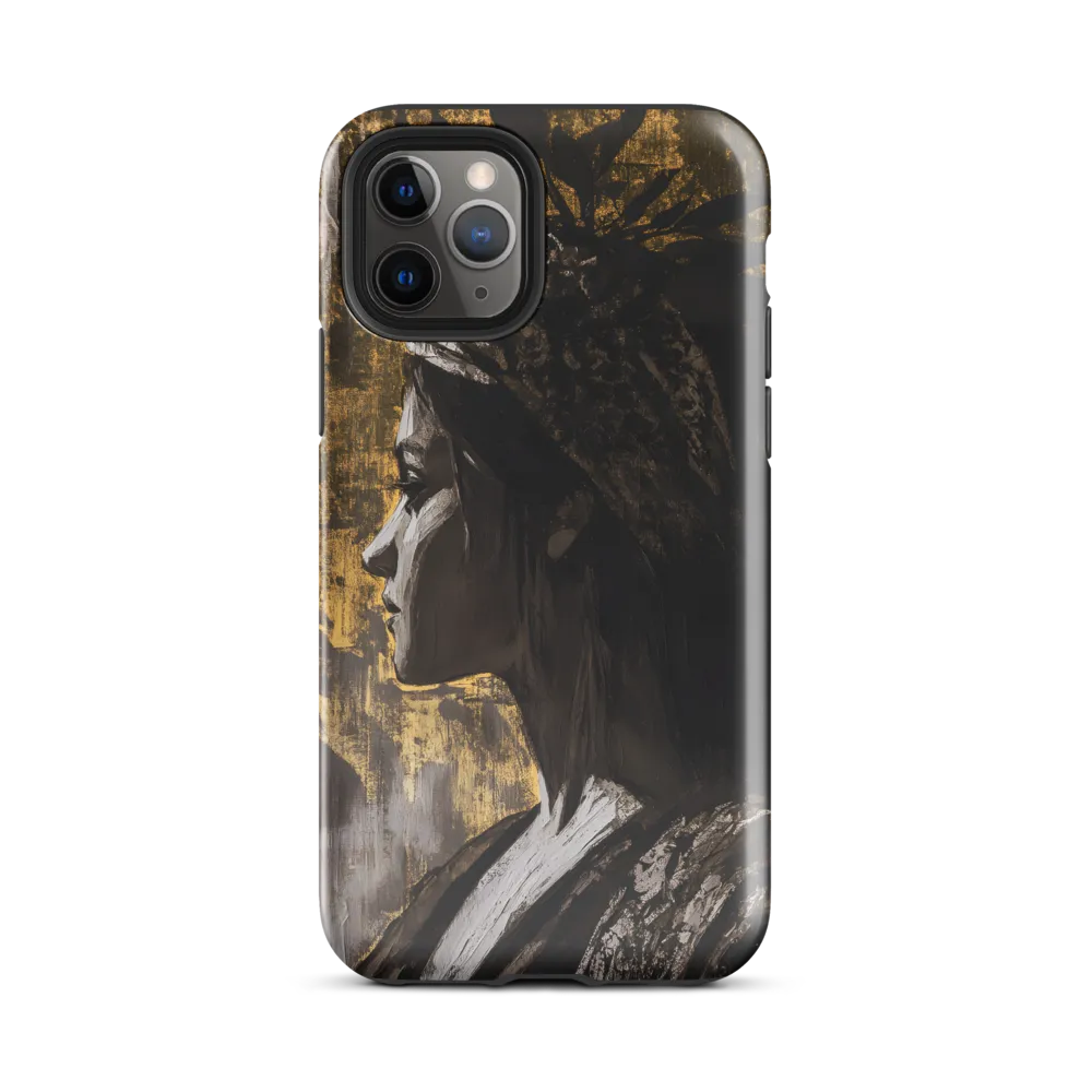 Golden Elegance: A Modern Profile Portrait