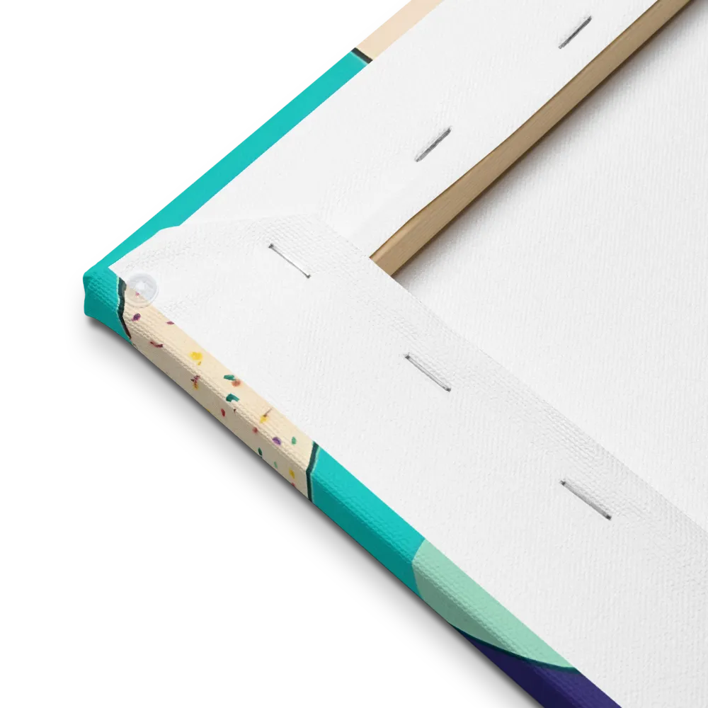 Playful Geometry in Color | Thin Canvas | 16″×16″
