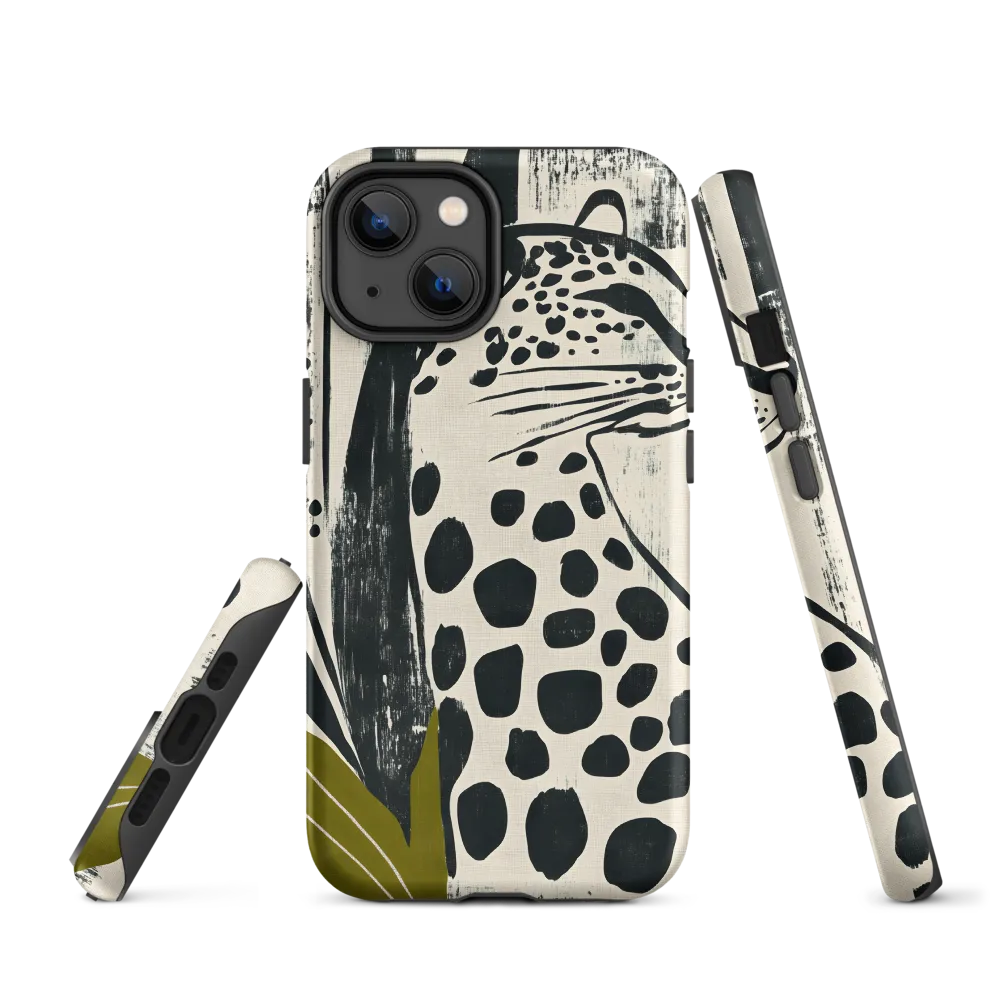 Leopard in Silhouette: A Modern Appeal | Phone Case |  14 | Tough Case | Matte