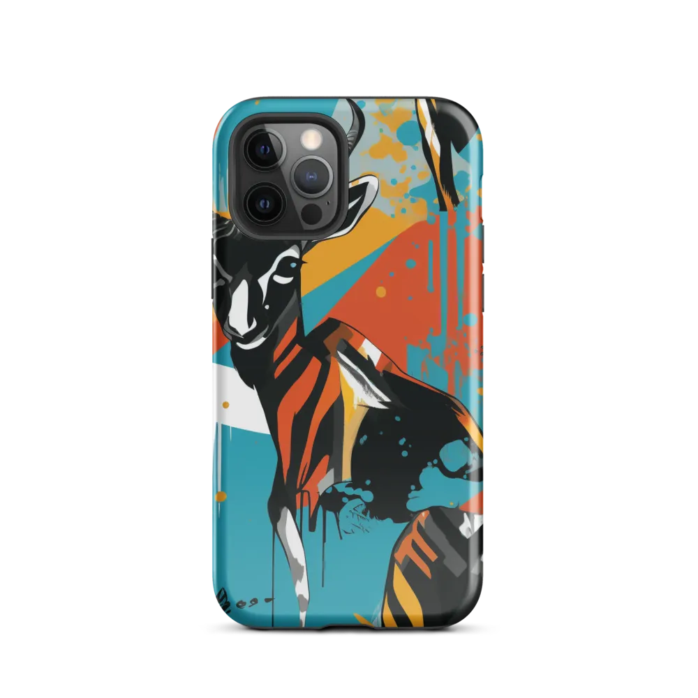 Dynamic Antelope in Vivid Abstract