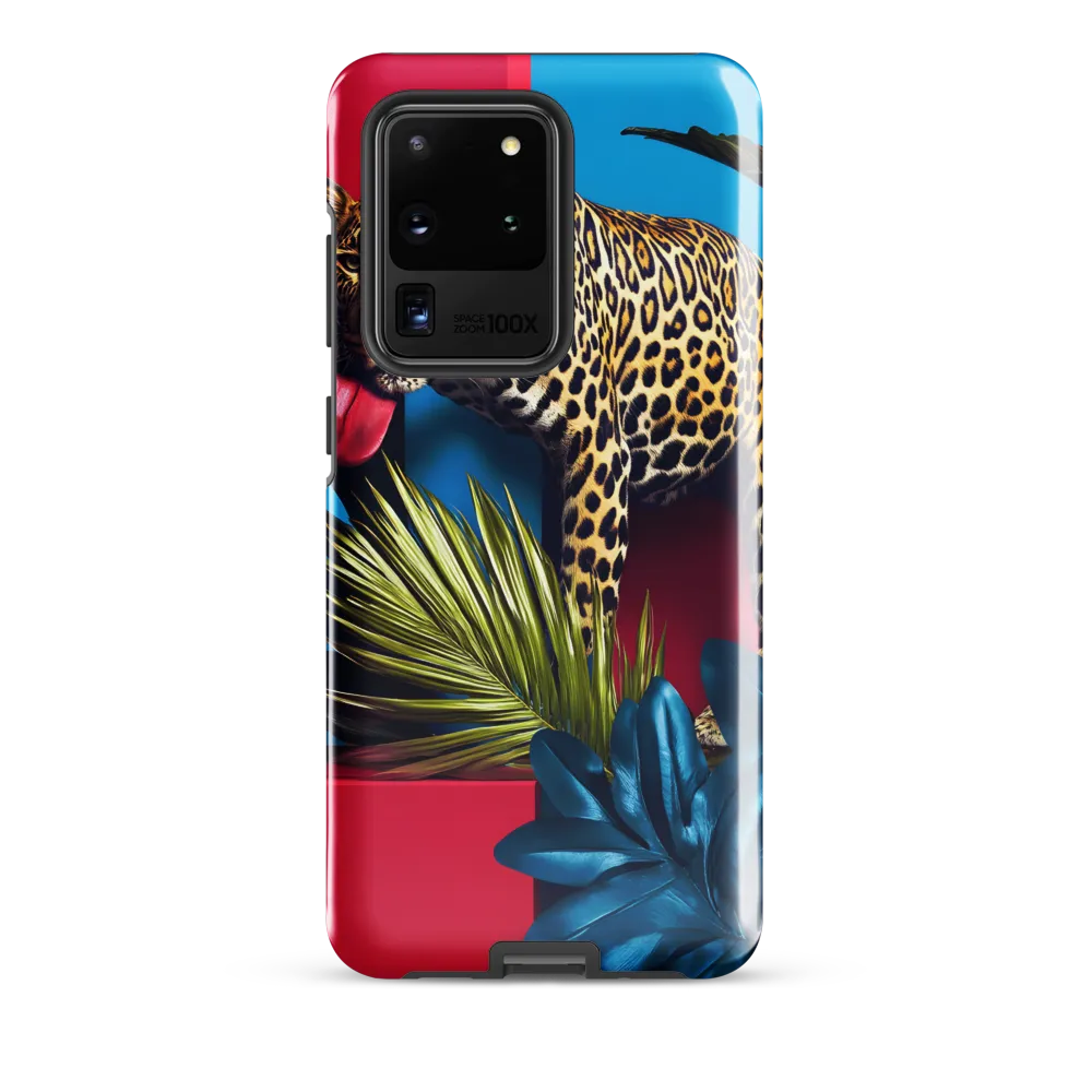 Playful Leopard in Vibrant Paradise