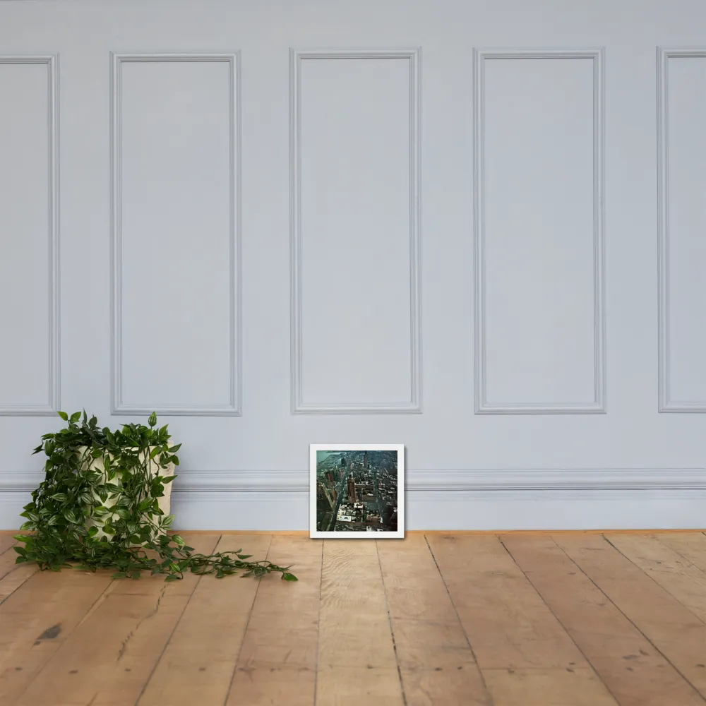 Aerial Symphony of Urban Life | Poster with White Frame | 10″×10″