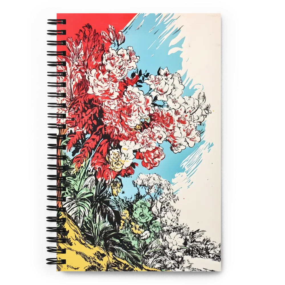 Floral Symphony in Bold Colors | Spiral Notebook