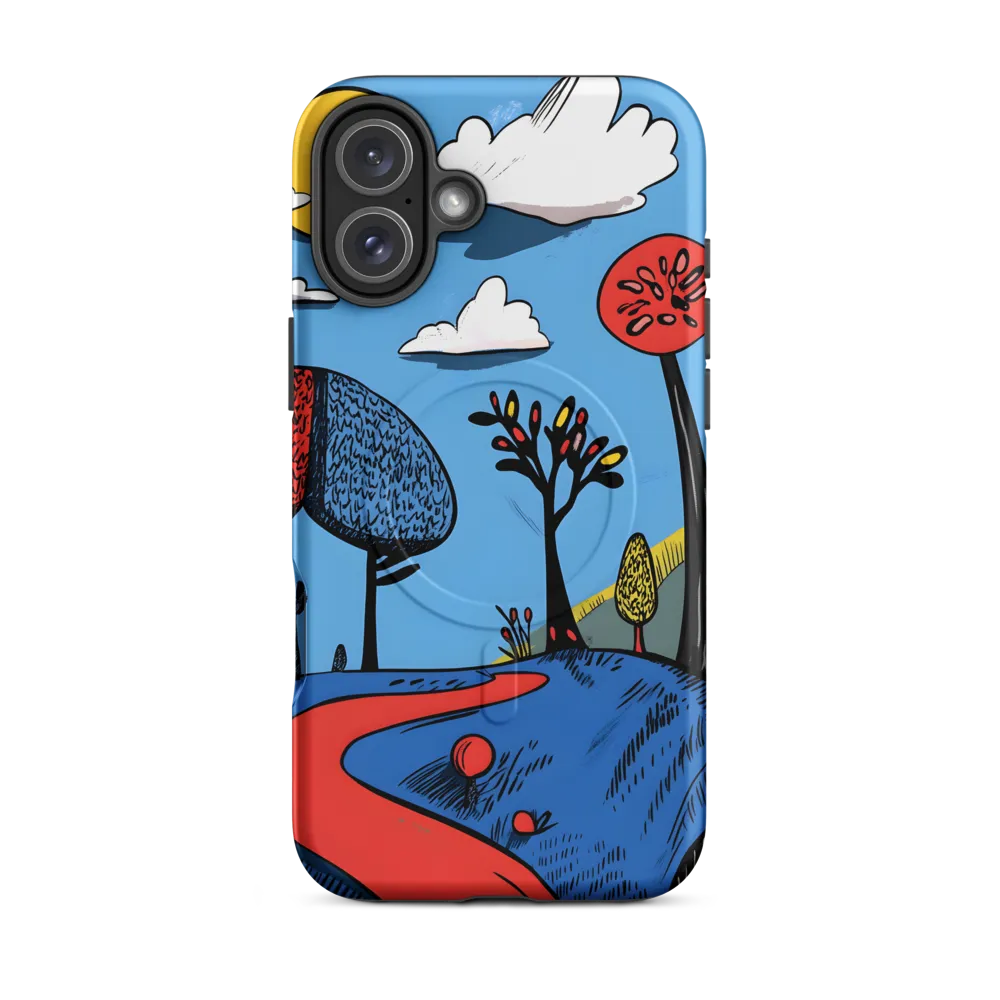 Whimsical Pathways Through a Colorful Landscape