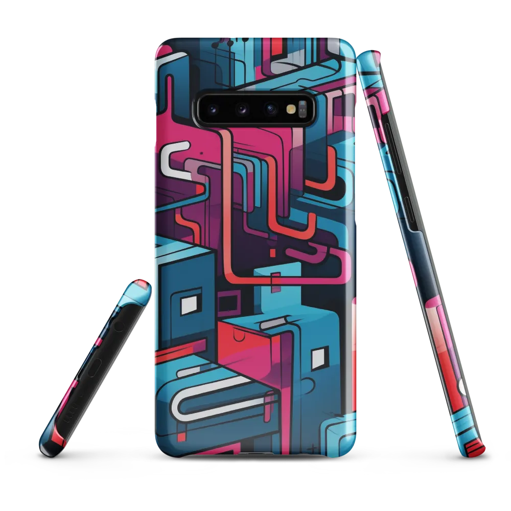 Dynamic Geometry: A Colorful Interplay | Phone Case |  S10 Plus | Snap Case | Glossy