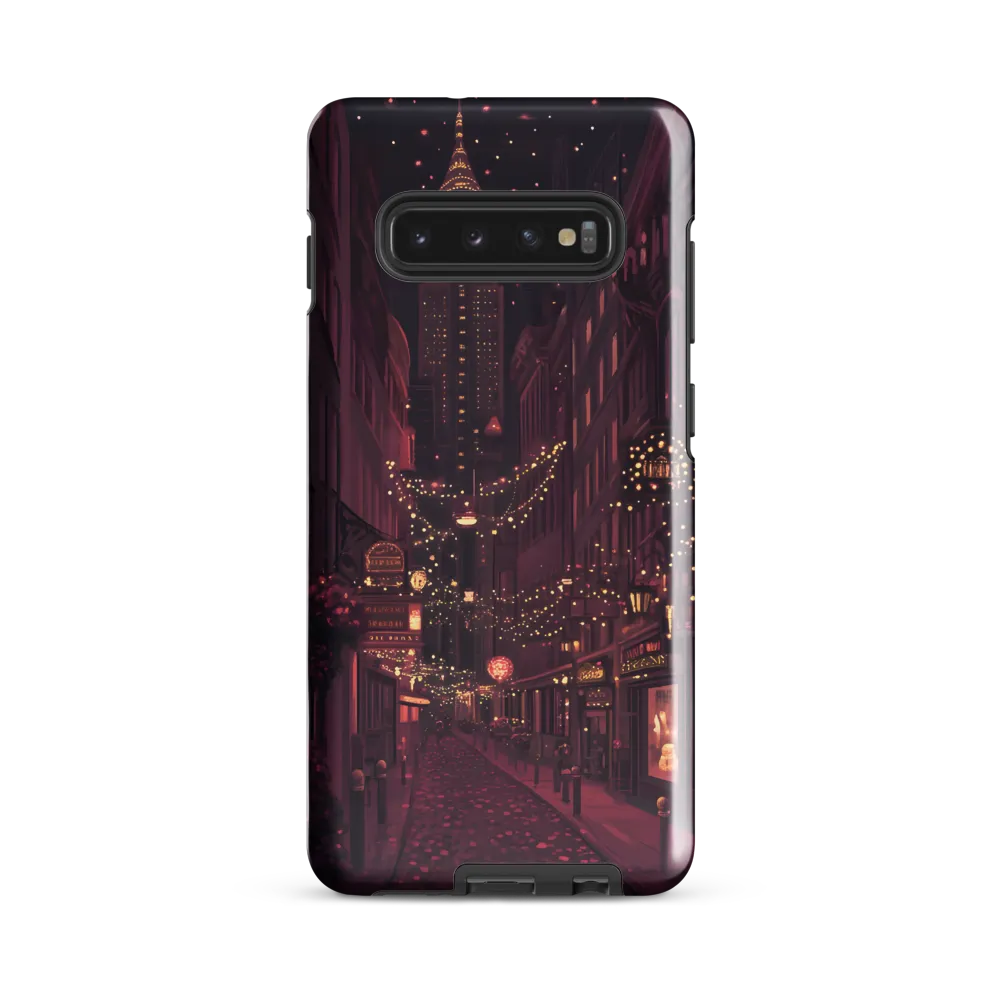 Nostalgic Nights: A Twilight Stroll in the City | Phone Case |  S10 Plus | Tough Case | Glossy