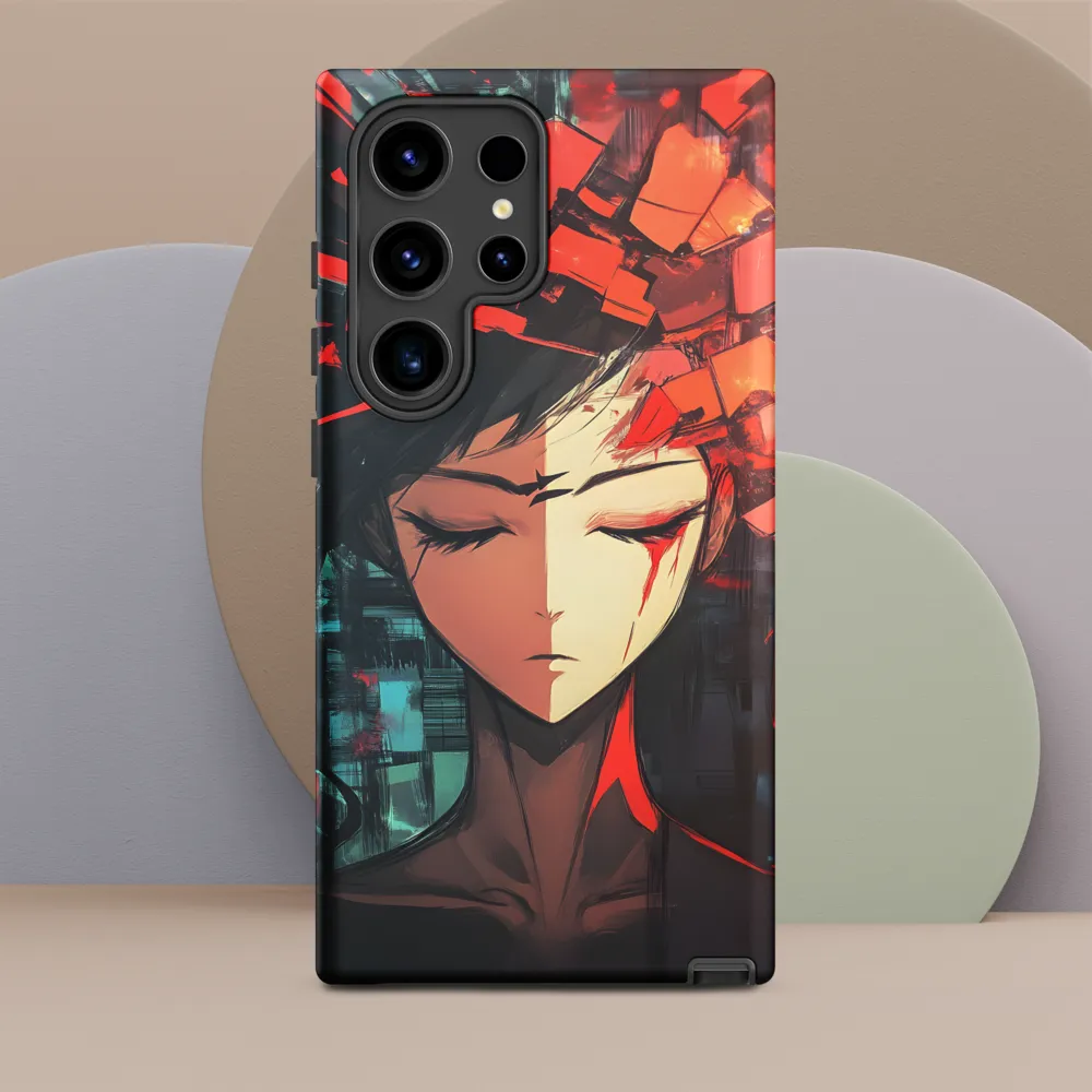Fragmented Mind: The Silent Struggle | Phone Case |  S24 Ultra | Tough Case | Matte