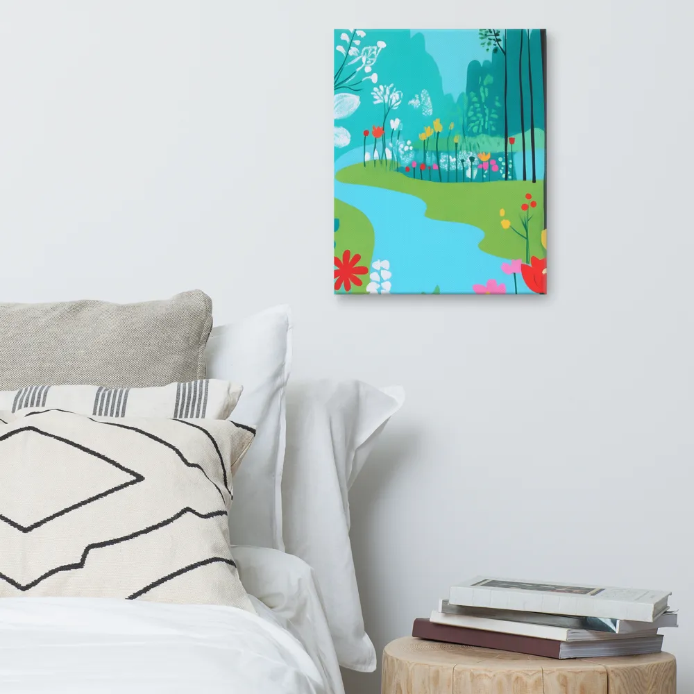 Whispers of Spring: A Colorful Retreat | Canvas | 16″×20″