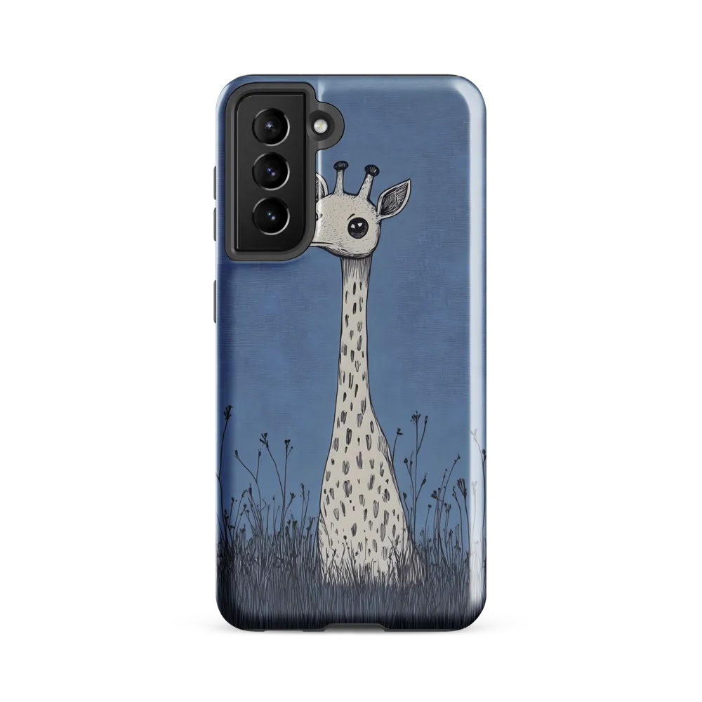 Whimsical Giraffe in Blue