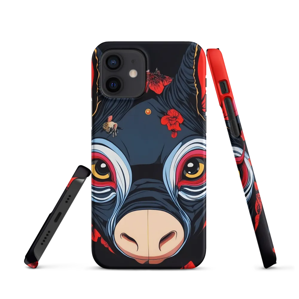 Mystical Bull with Floral Motifs