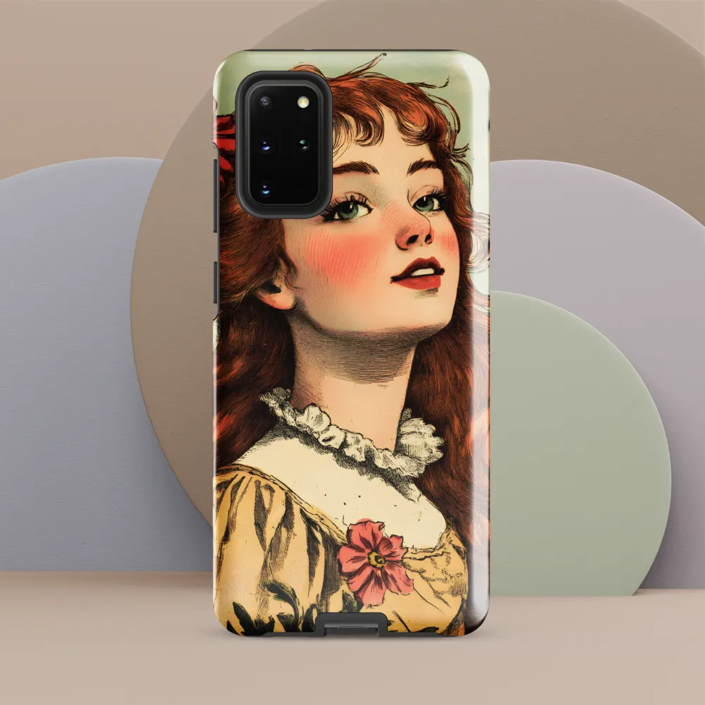 Whimsical Portrait of a Flower-Adorned Girl