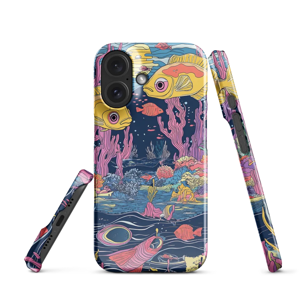 Underwater Dreamscape: A Playful Encounter | Phone Case |  16 | Snap Case | Glossy