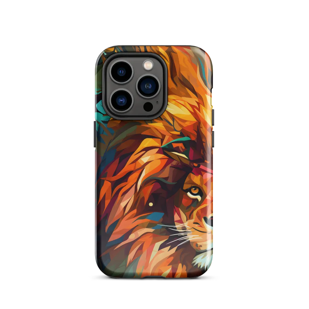 Majestic Gaze: The Polygonal Lion