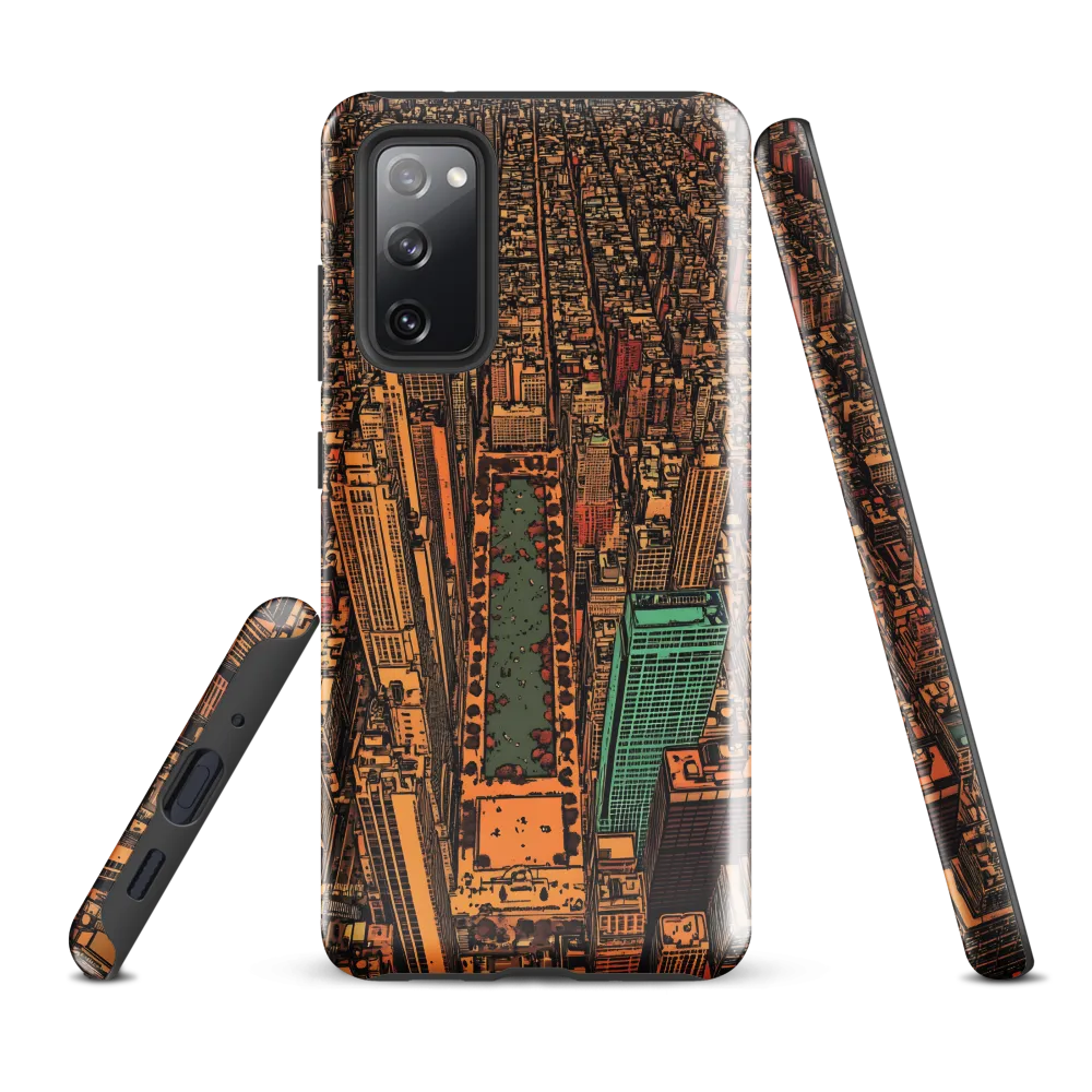 Urban Oasis: Aerial View of City Life