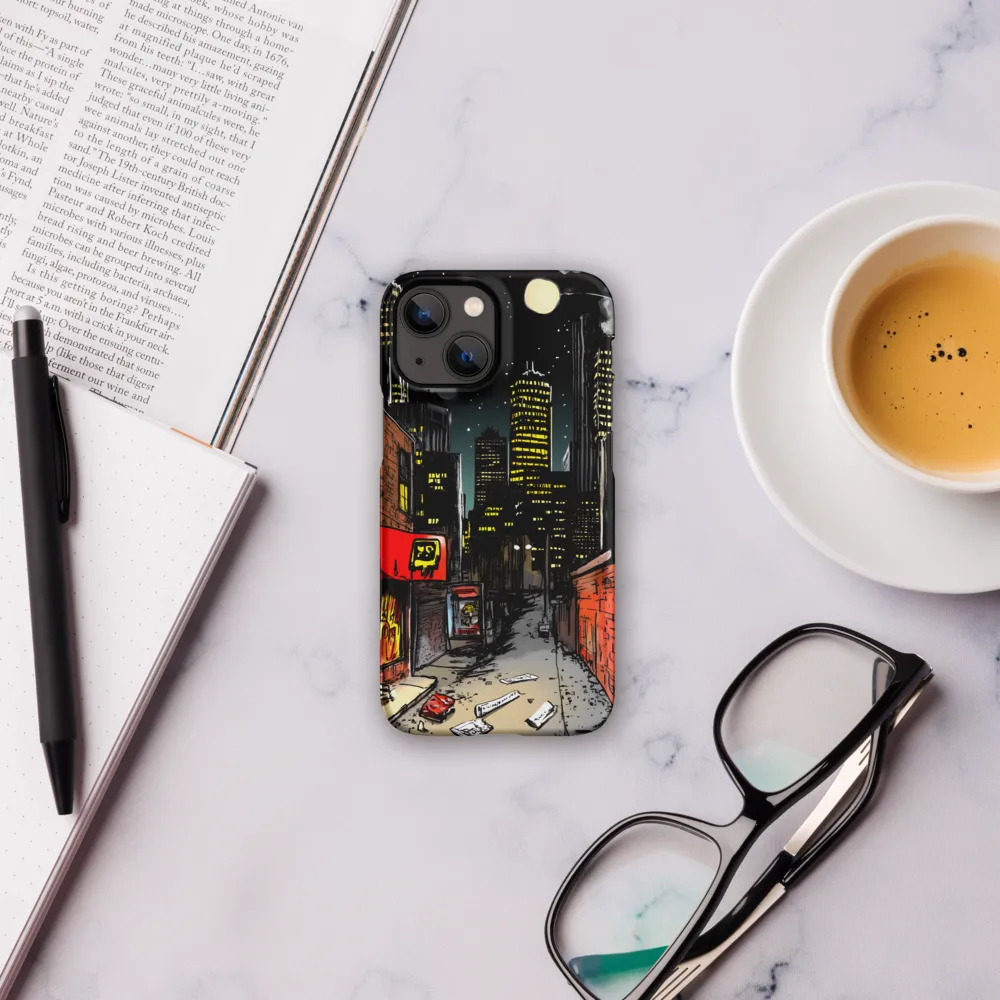 Nocturnal Cityscape: The Hidden Alley | Phone Case |  13 Mini | Snap Case | Matte