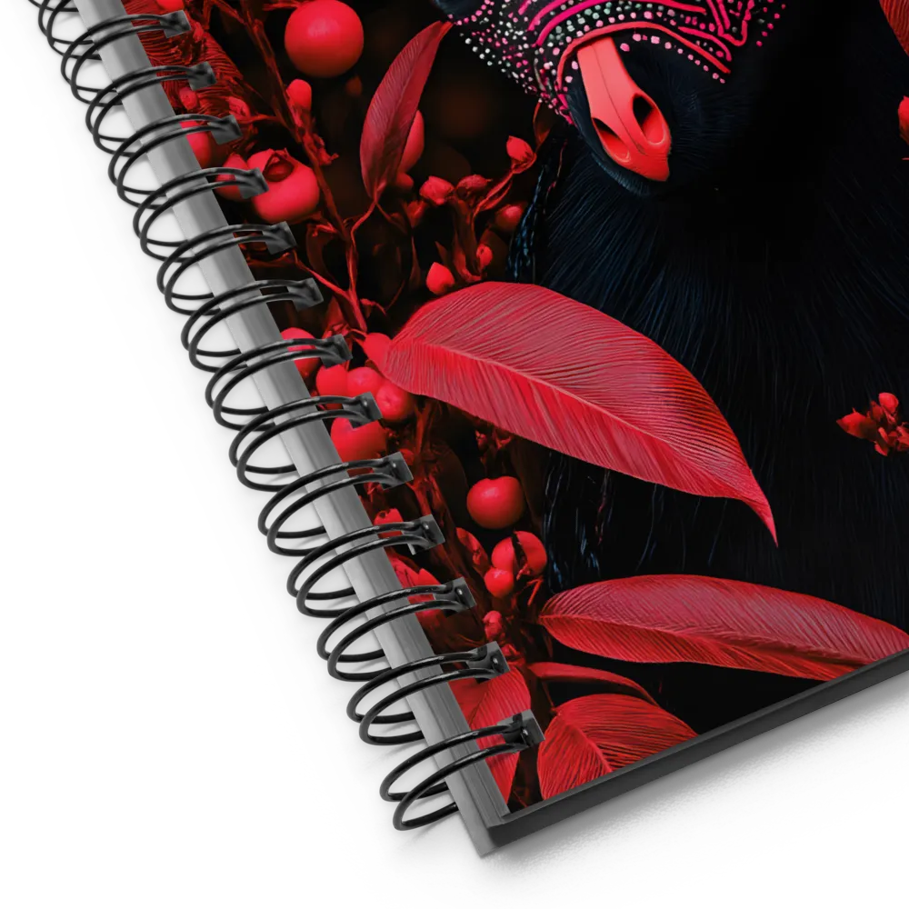 Mystique in Red | Spiral Notebook