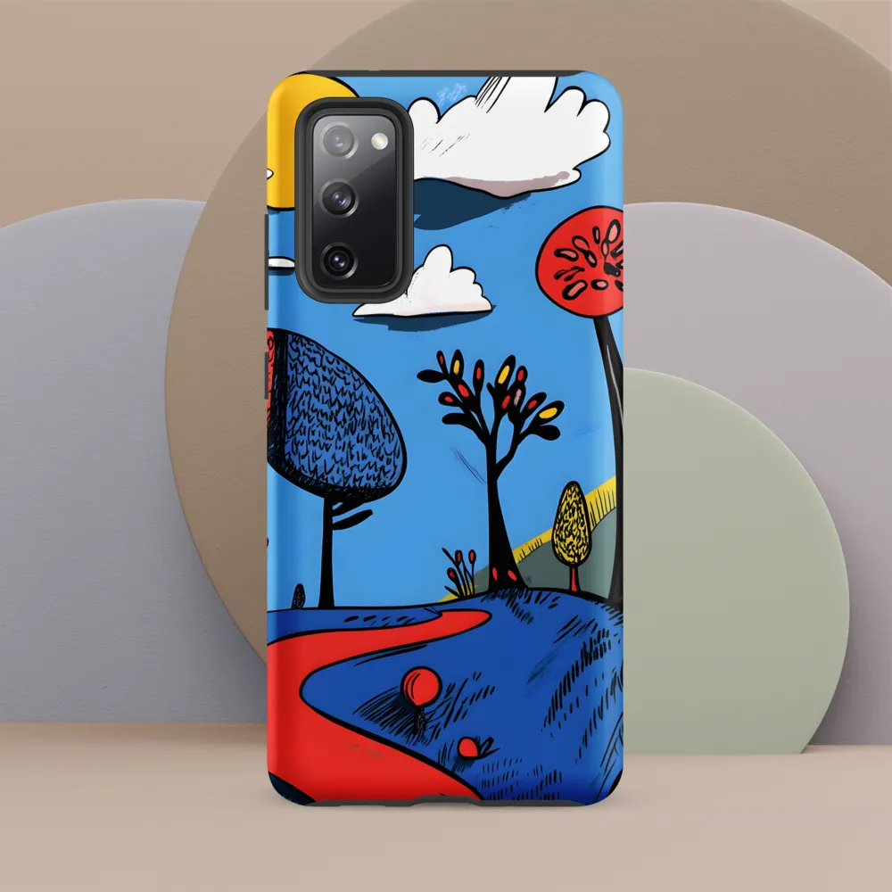 Whimsical Pathways Through a Colorful Landscape | Phone Case |  S20 FE | Tough Case | Matte