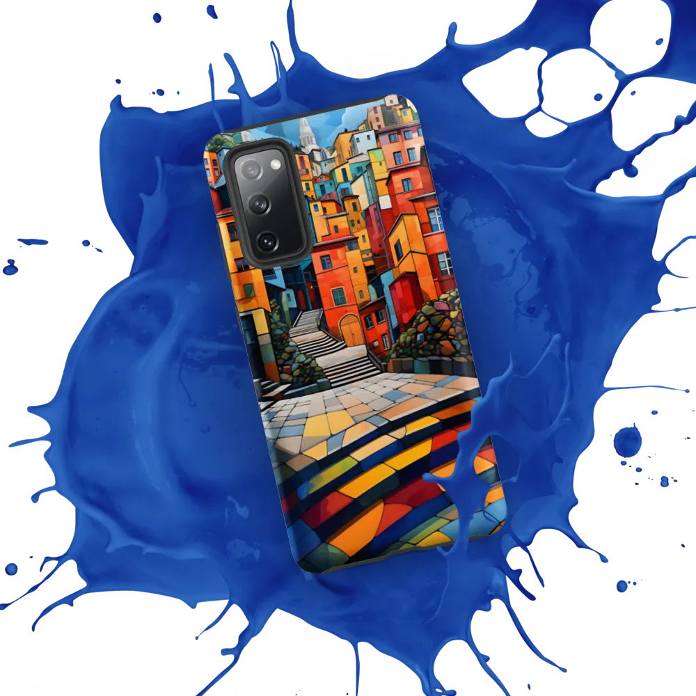 Vibrant Village: A Cubist Journey