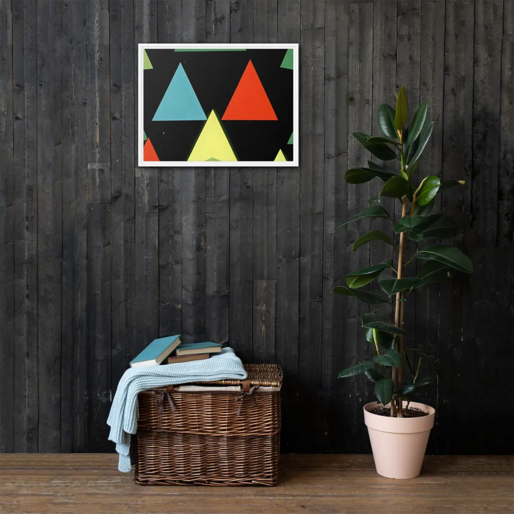 Geometric Harmony in Color | Canvas with White Frame | 18″×24″