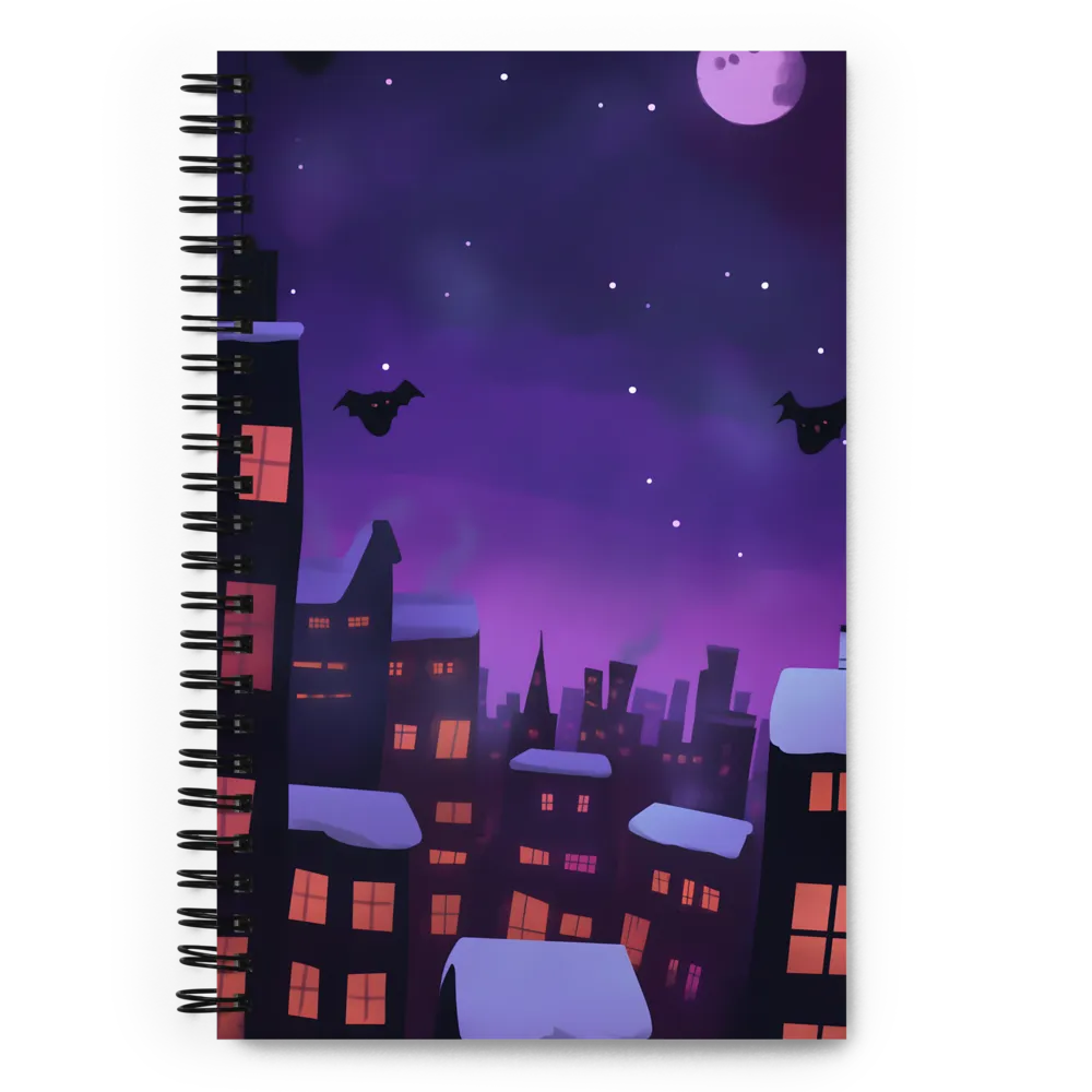 Mystical Night in the City | Spiral Notebook