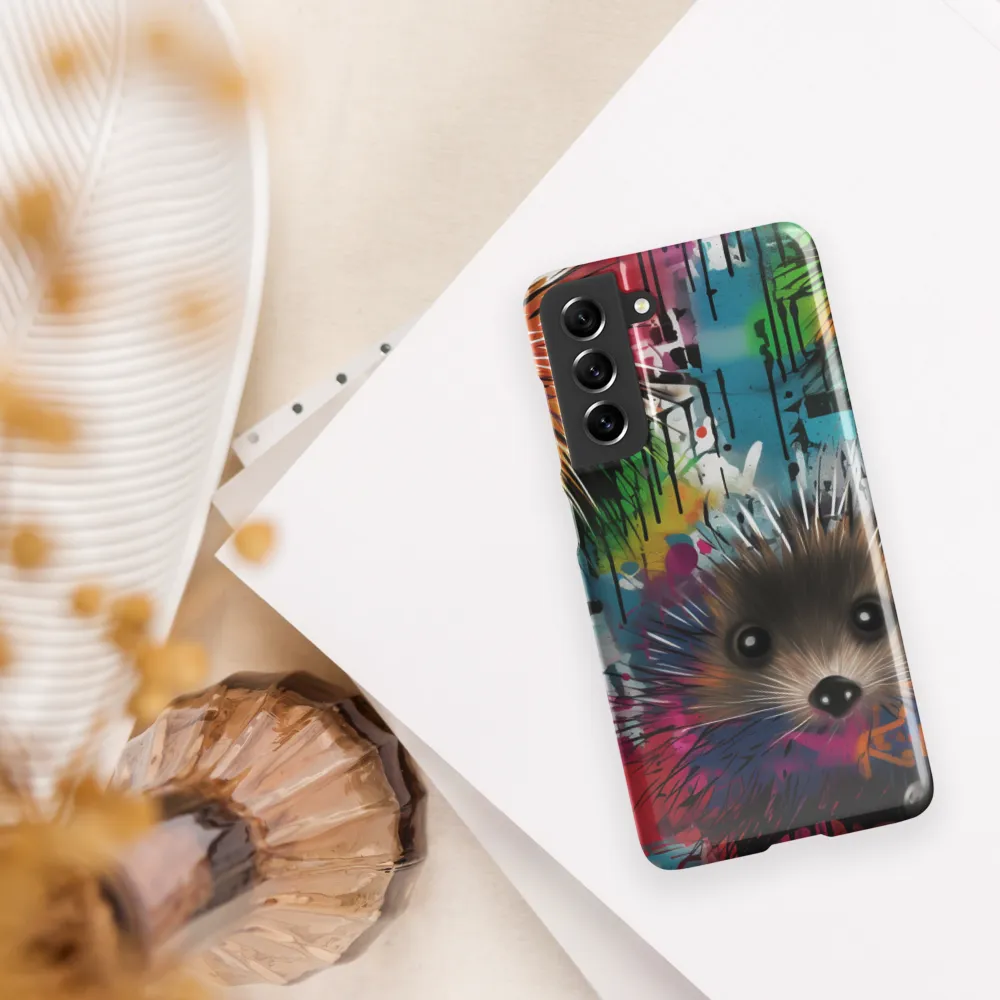 Whimsical Hedgehogs in a Kaleidoscopic Wonderland | Phone Case |  S21 FE | Snap Case | Glossy