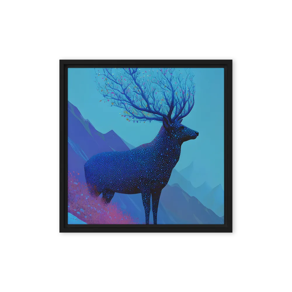 Ethereal Harmony | Canvas with Black Frame | 16″×16″